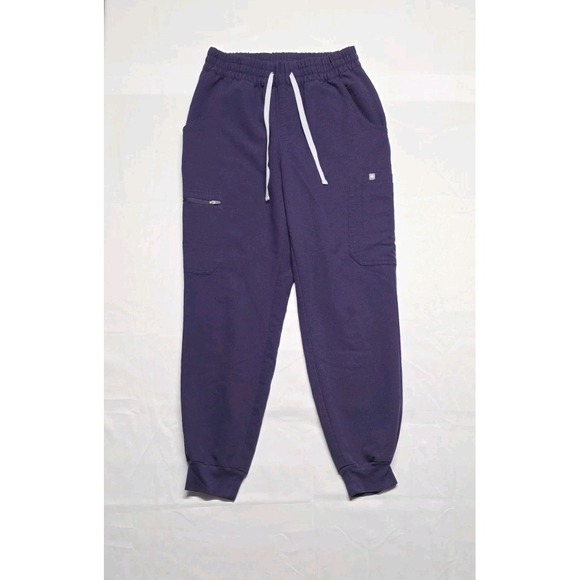Figs Pants - Women's Figs Uman High Waisted Purple Relaxed Fit Jogger Scrub Pants S Technical